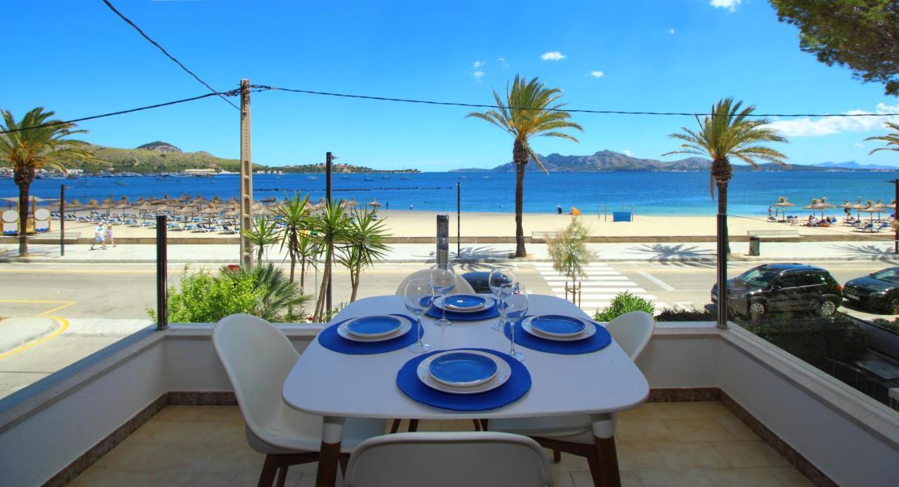 Family Seafront Apt Fantastic Seaview Pollença Exterior foto
